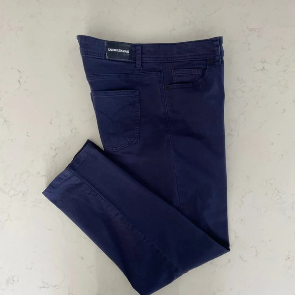 Calvin Klein Jeans Casual 5 Pocket Boot Cut Ankle Length Cotton Jeans Blue Sz 8 - Picture 11 of 11